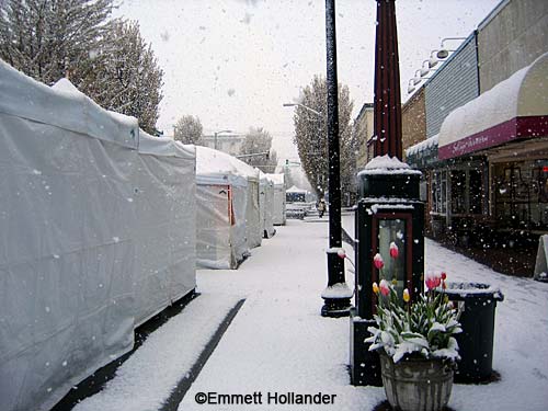 art show booths in snow