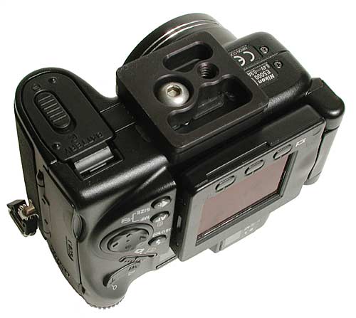 Kirk Photo Quick Release Plate on the CoolPix 5000