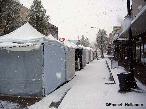 art show booths in snow