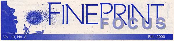 FinePrint Newsletter, Fall 2000